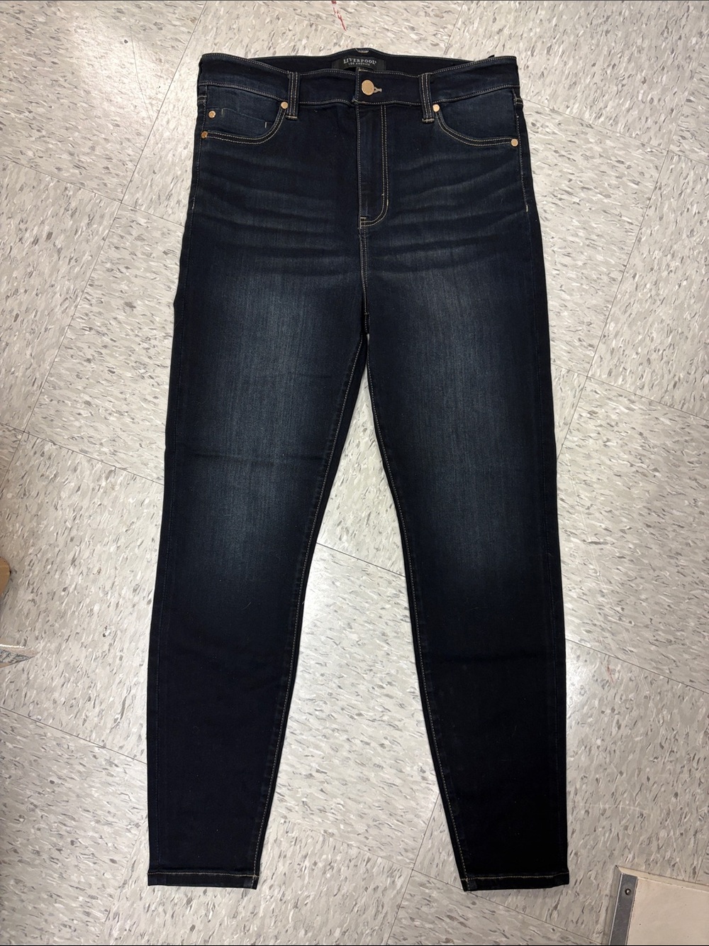 Liverpool Dark Indigo High-Rise Skinny Jeans